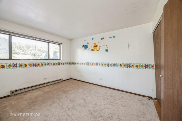 4436 Arbor Cir Unit 4, Downers Grove, IL 60515 - carpeted empty room with a baseboard radiator and baseboards