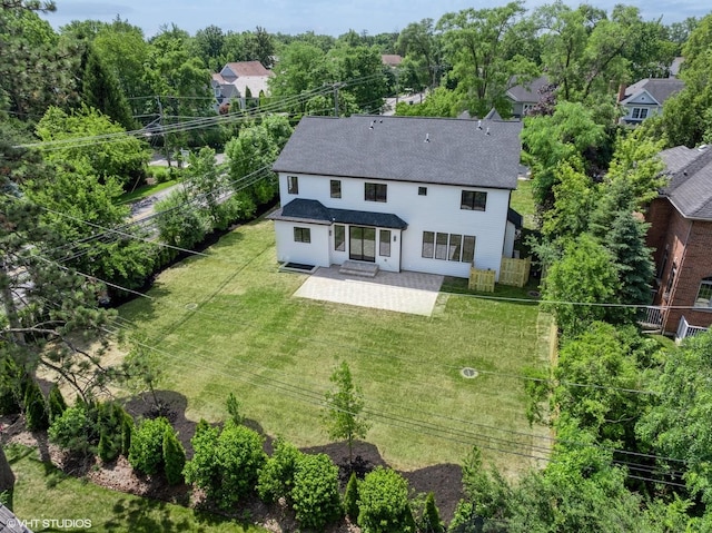 900 Pleasant Ln, Glenview, IL 60025 - rear view of house featuring a patio and roof with shingles