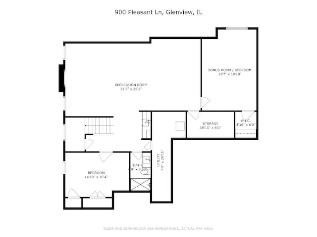 900 Pleasant Ln, Glenview, IL 60025 - view of home floor plan