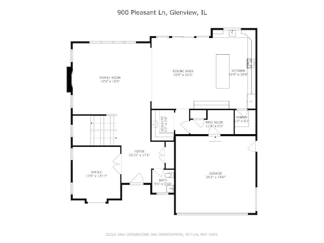 900 Pleasant Ln, Glenview, IL 60025 - view of room layout