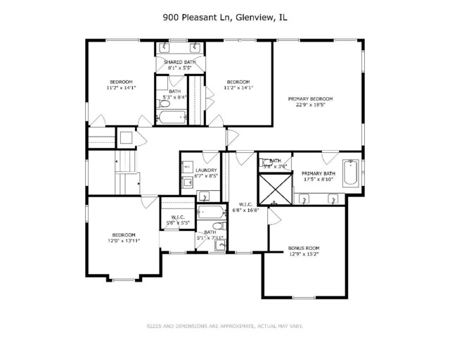 900 Pleasant Ln, Glenview, IL 60025 - view of home floor plan