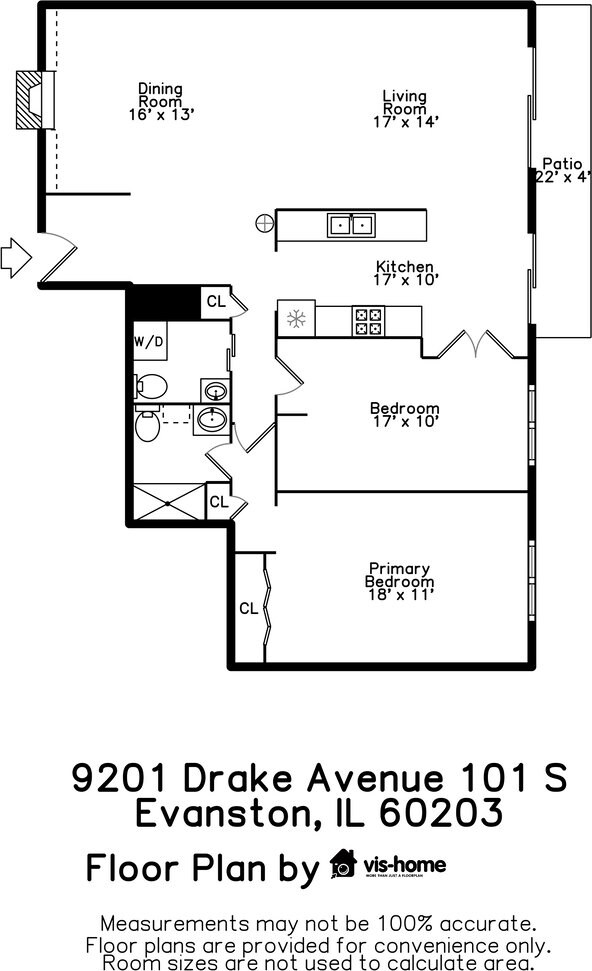 9201 Drake Ave Unit 101S, Evanston, IL 60203 - view of floor plan / room layout