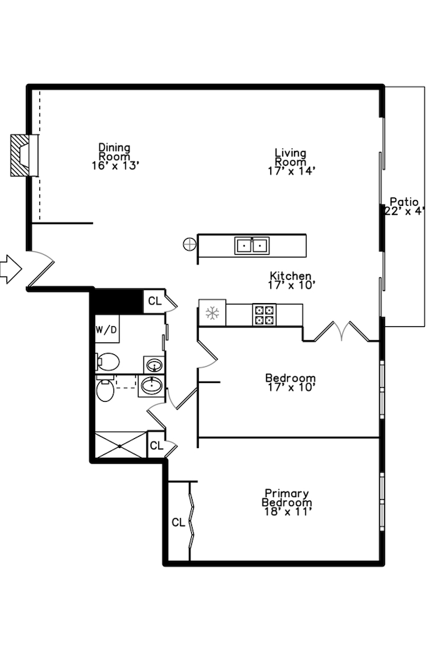 9201 Drake Ave Unit 101S, Evanston, IL 60203 - view of room layout