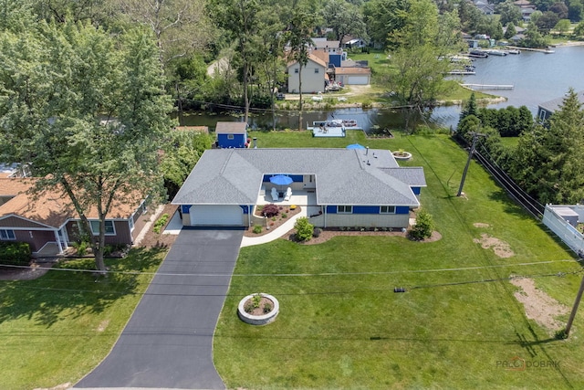908 Jackson Ave, Wauconda, IL 60084 - view from above of property with a nearby body of water