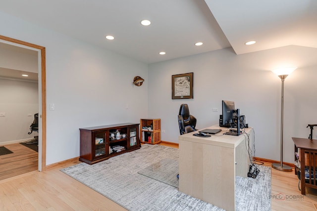 908 Jackson Ave, Wauconda, IL 60084 - office space with light wood-style flooring and recessed lighting