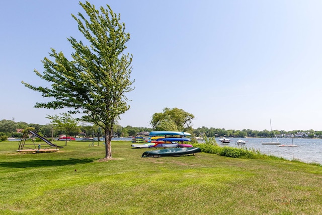 908 Jackson Ave, Wauconda, IL 60084 - view of grassy yard featuring a water view