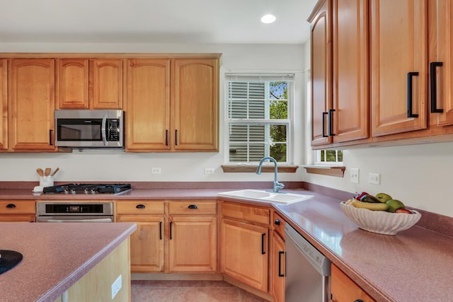 34405 N Bobolink Trl, Grayslake, IL 60030 - kitchen with stainless steel appliances, light tile patterned flooring, and recessed lighting
