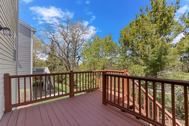 34405 N Bobolink Trl, Grayslake, IL 60030 - deck with stairway