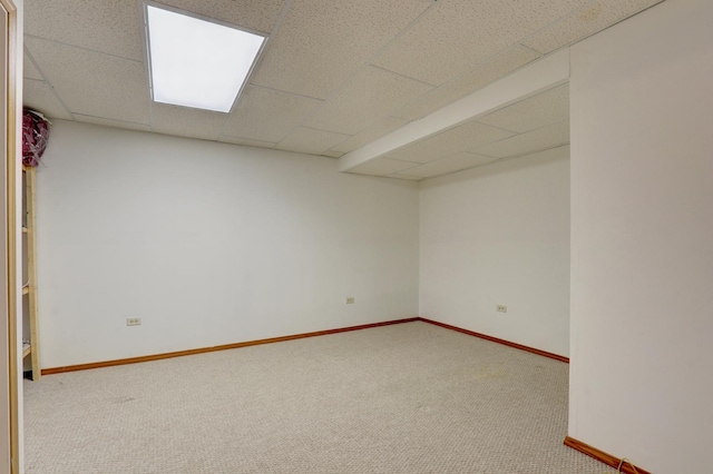 34405 N Bobolink Trl, Grayslake, IL 60030 - finished below grade area featuring carpet floors and a drop ceiling