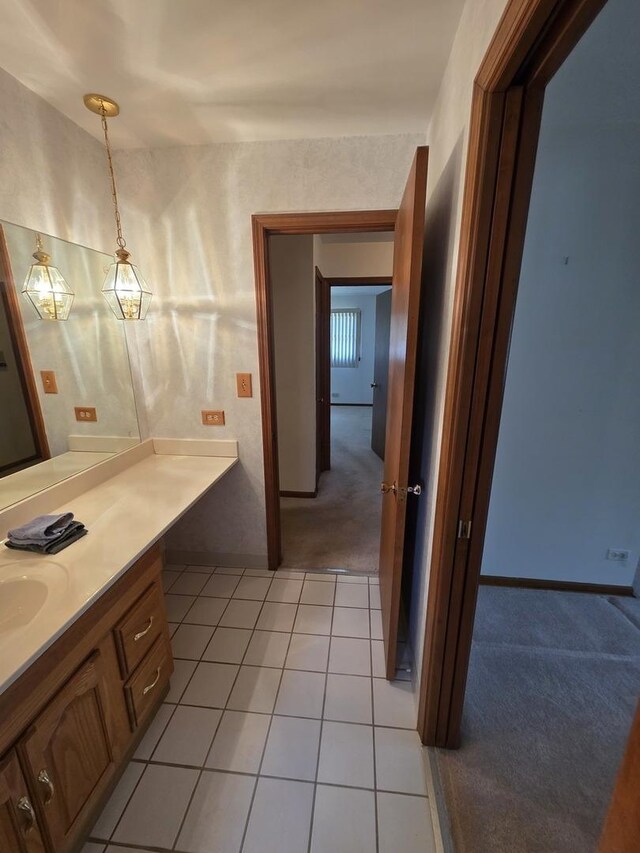 7725 Sawyer Rd, Darien, IL 60561 - bathroom featuring vanity and tile patterned flooring