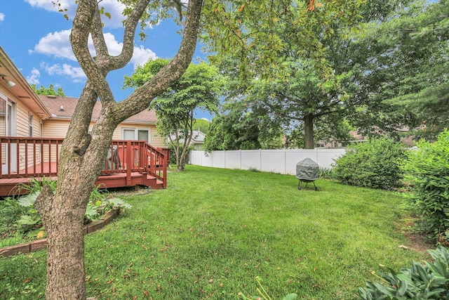 3204 Fawn Hill Ct, Urbana, IL 61802 - fenced backyard with a deck
