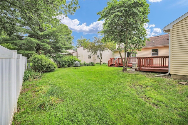 3204 Fawn Hill Ct, Urbana, IL 61802 - view of yard featuring a deck