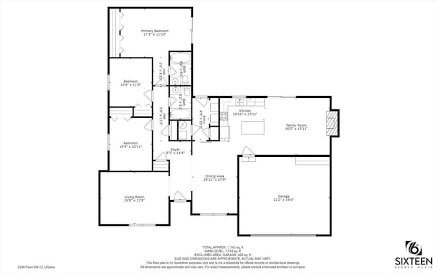 3204 Fawn Hill Ct, Urbana, IL 61802 - view of floor plan / room layout