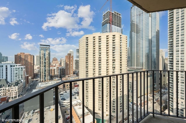 70 W Huron St Unit 2202, Chicago, IL 60654 - balcony featuring a view of skyline