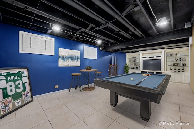 200 Ambria Dr, Mundelein, IL 60060 - recreation room with billiards table and tile patterned flooring