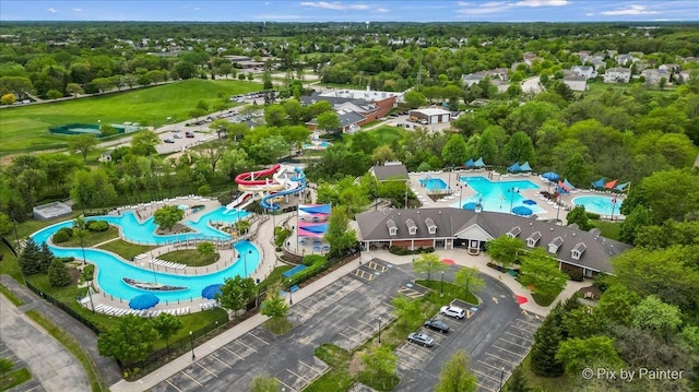 200 Ambria Dr, Mundelein, IL 60060 - bird's eye view of a pool