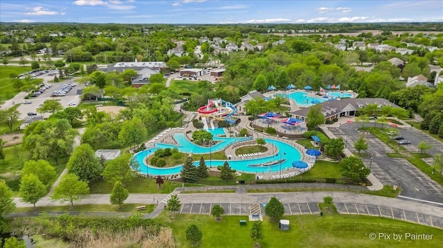 200 Ambria Dr, Mundelein, IL 60060 - drone / aerial view of a pool