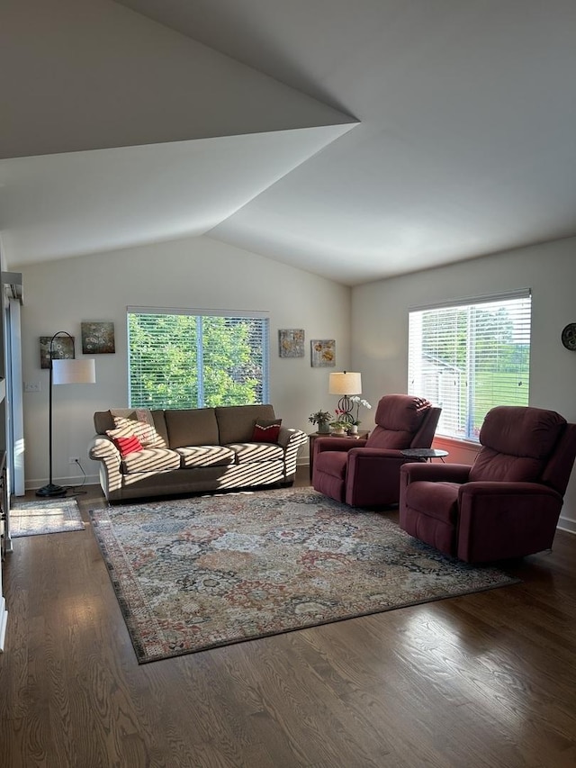 1471 Baroque Ave, Volo, IL 60073 - living area featuring vaulted ceiling and wood finished floors