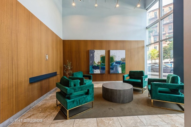 1600 S Indiana Ave Unit 508, Chicago, IL 60616 - building lobby with a high ceiling and wood walls