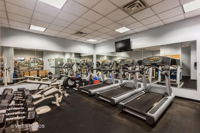 1600 S Indiana Ave Unit 508, Chicago, IL 60616 - workout area with a drop ceiling