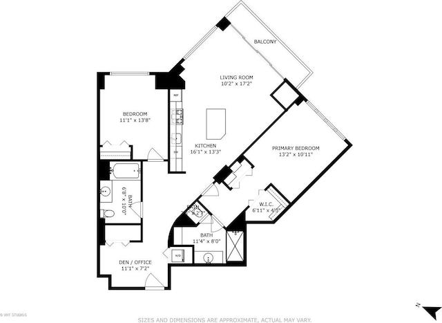 1600 S Indiana Ave Unit 508, Chicago, IL 60616 - view of room layout