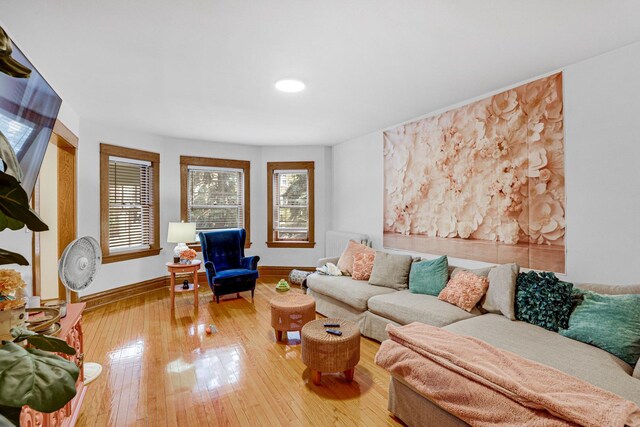 109 S Maple Ave, Oak Park, IL 60302 - living area featuring wood-type flooring and baseboards