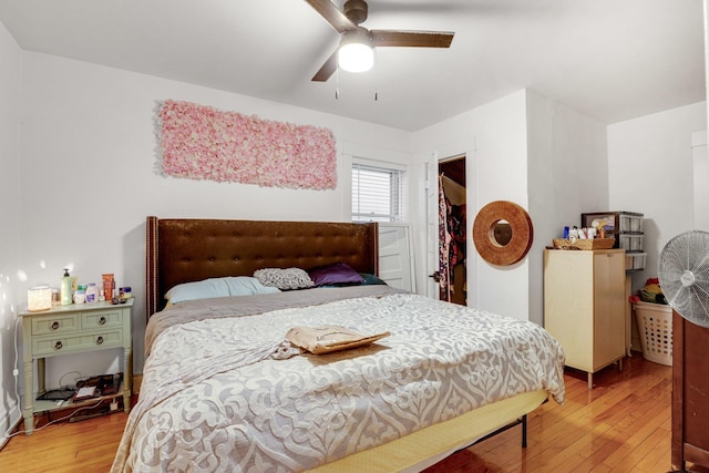 109 S Maple Ave, Oak Park, IL 60302 - bedroom with light wood-type flooring and a ceiling fan
