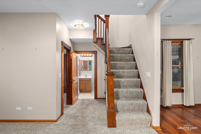 92 Maple St, Sugar Grove, IL 60554 - stairs featuring baseboards