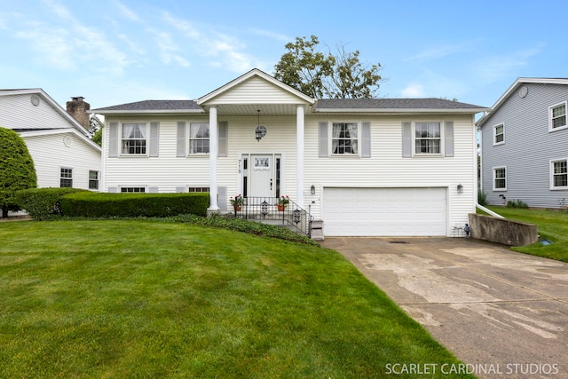 718 Liberty Ln, Lombard, IL 60148 - bi-level home with an attached garage, a front yard, and driveway
