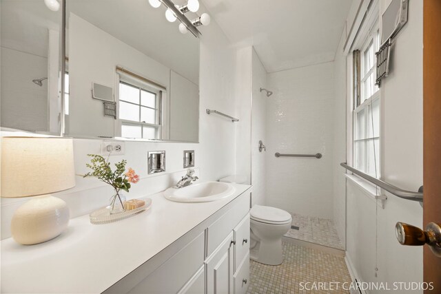 718 Liberty Ln, Lombard, IL 60148 - full bath with walk in shower, vanity, and tile patterned floors