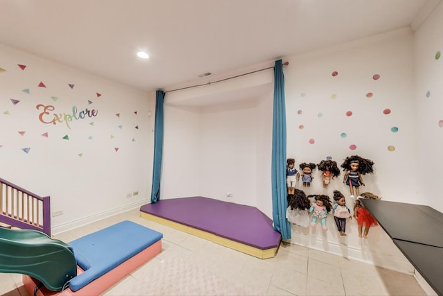 1206 Lathrop Ave, River Forest, IL 60305 - workout area featuring recessed lighting and tile patterned floors