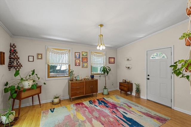 1704 Chevy Chase Dr, Champaign, IL 61821 - entryway with plenty of natural light, wood finished floors, and ornamental molding