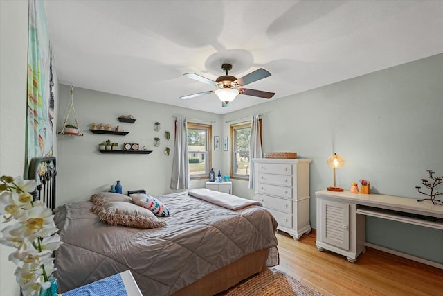 1704 Chevy Chase Dr, Champaign, IL 61821 - bedroom featuring light wood finished floors and ceiling fan
