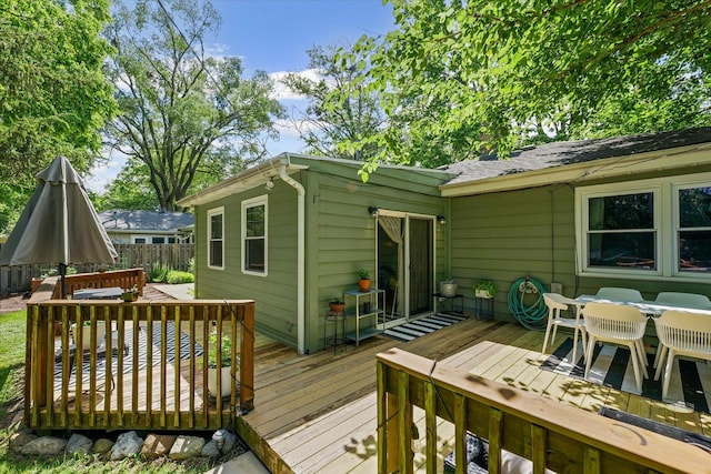 1704 Chevy Chase Dr, Champaign, IL 61821 - wooden deck with outdoor dining space