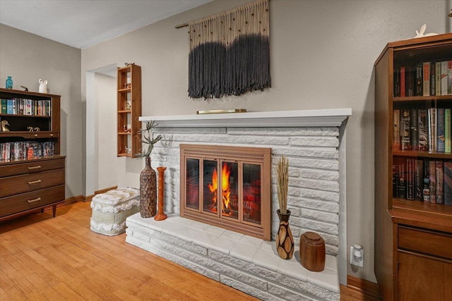 1704 Chevy Chase Dr, Champaign, IL 61821 - detailed view of a glass covered fireplace and wood finished floors