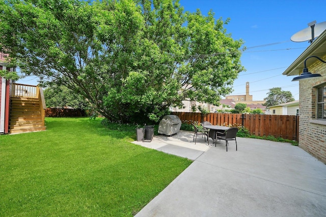 2347 Clarence Ave, Berwyn, IL 60402 - fenced backyard with a patio and stairs