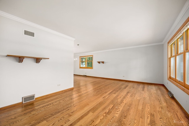 1447 Hillcrest Rd, Downers Grove, IL 60516 - unfurnished room featuring light wood finished floors and ornamental molding