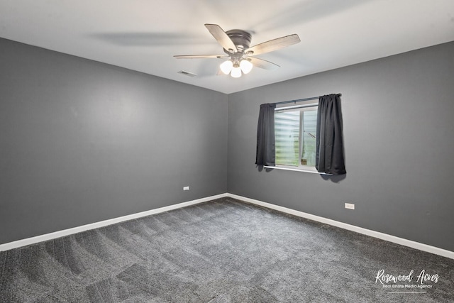 840 Peony Ln, Bourbonnais, IL 60914 - empty room with carpet floors and ceiling fan