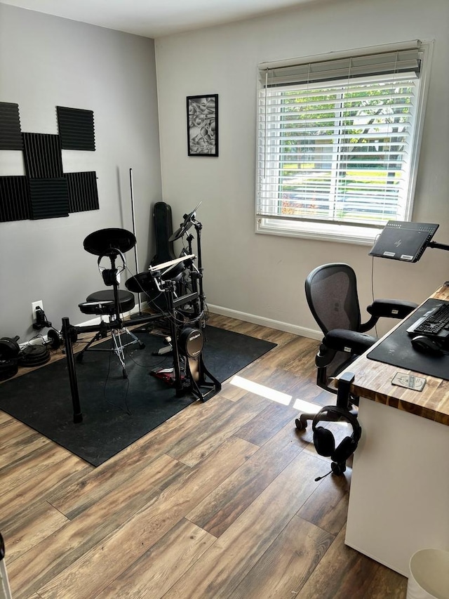 847 Teverton Ln, Crystal Lake, IL 60014 - office space featuring dark wood-type flooring and baseboards