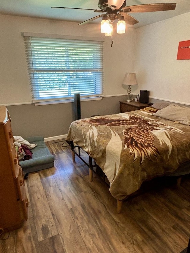 847 Teverton Ln, Crystal Lake, IL 60014 - bedroom with wood finished floors and ceiling fan