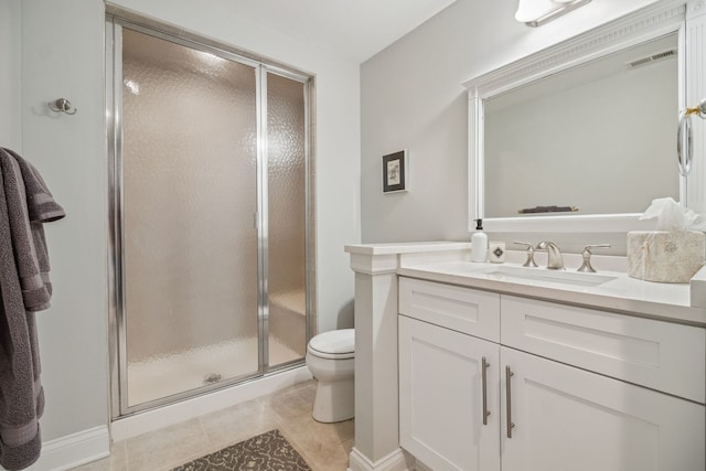 38W385 Stevens Glen Rd, Saint Charles, IL 60175 - full bathroom featuring a stall shower, vanity, and tile patterned floors