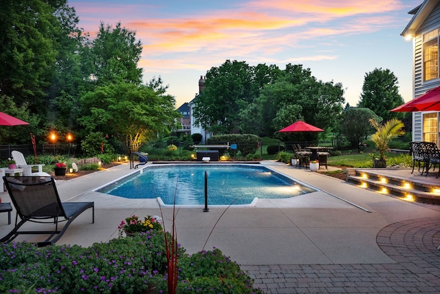 38W385 Stevens Glen Rd, Saint Charles, IL 60175 - view of pool featuring a patio area and an outdoor fire pit