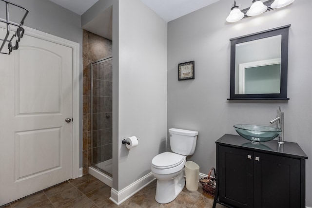 5327 Bamboo Ln, Naperville, IL 60564 - full bath featuring a stall shower, vanity, and tile patterned floors