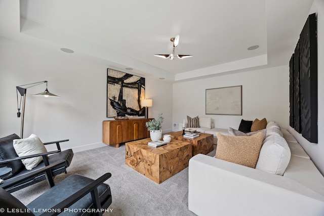 20 Pinnacle Ct, Naperville, IL 60565 - living area featuring a raised ceiling and carpet floors