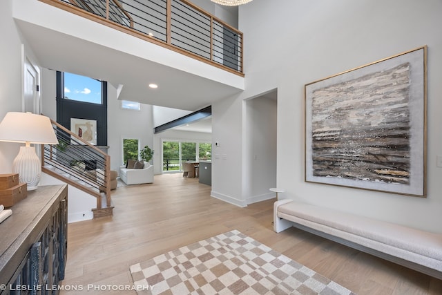 20 Pinnacle Ct, Naperville, IL 60565 - foyer entrance featuring a towering ceiling and light wood finished floors