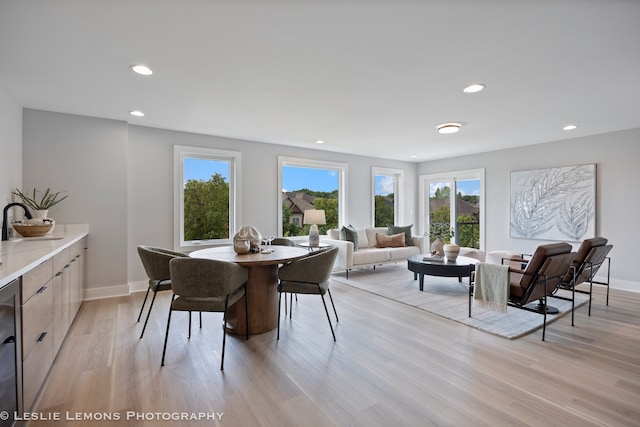 20 Pinnacle Ct, Naperville, IL 60565 - dining space with light wood-style flooring and recessed lighting