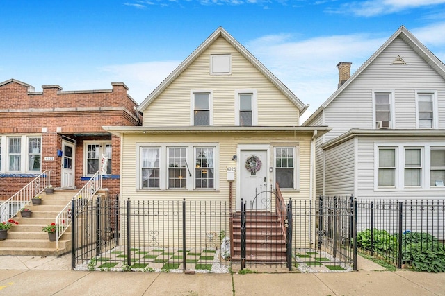 4025 W 24th St, Chicago, IL 60623 - view of front of home featuring a fenced front yard and a gate