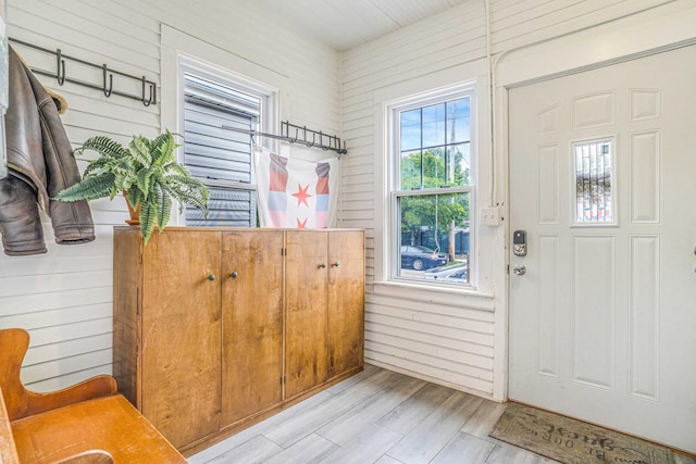 4025 W 24th St, Chicago, IL 60623 - entrance foyer featuring wood finished floors and wooden walls