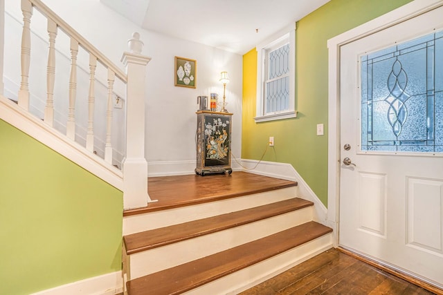 4025 W 24th St, Chicago, IL 60623 - foyer featuring stairs and dark wood-style flooring
