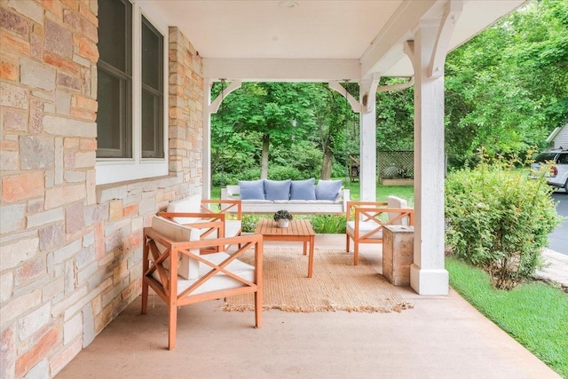 2 Timber Ridge Ln, Mansfield, IL 61854 - view of patio featuring outdoor lounge area